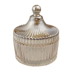 Upstore 1PCS 300ML/10OZ Tent Shaped Crystal Glass Candy Jar With Lid Jewelry Box. Fixed Price $14.75.