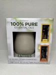 Scentsationals Beige Diffuser And Essential 3 Piece Oil Set Lemon & Orange New. Fixed Price $14.99.