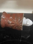 Scentsy Boho Chic Terra Daisy Flowers Red/brown Plug-in Wax Warmer With Bulb. Fixed Price $6.99.