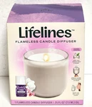 Lifelines Flameless Candle Diffuser With Essential Oil - Frosted Glass Cream. Fixed Price $22.99.