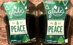 2 Pack Glade Scented Candle - Be At Peace Balsam Fir & Juniper 3.8 Oz Each. Fixed Price $14.95.