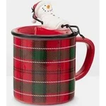 Scentsy Melt My Heart Warmer Red Plaid Campfire Mug Marshmallow Snowman Holiday. Fixed Price $39.99.