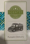 Scentsy Retro Blue Truck With Pumpkin Delivery Lid Full Size Wax Warmer Nib. Fixed Price $36.99.