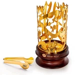 Bakhoor Calligraphy Incense Burner - Metalic Resin Cone Holder Wooden Base .... Fixed Price $40.53.