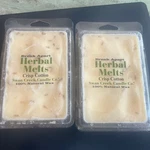Set Of 2 Swan Creek Candle Crisp Cotton Herbal Melts Break Apart 100% Wax Nos. Fixed Price $10.99.
