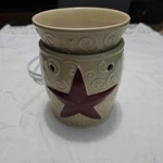 Scentsy Wax Warmer Rustic Full Size Tan & Retired 2008 Dsw-star. Fixed Price $26.45.