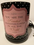 Elanze Designs The Sweetest Granddaughter Stoneware Electric Large Jar Candle. Fixed Price $34.99.