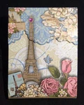 Punch Studio Retired Vtg Vhtf Mini Note Pad Pastel Floral Eiffel Tower 66529. Fixed Price $9.79.