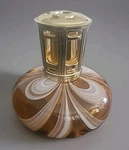 Scentier Oil Lamp Fragrance Diffuser Gold Swirl & Lid Extra Catalytic Burner Euc. Fixed Price $29.00.