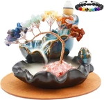 Chakras Backflow Incense Burner, Crystal Tree Waterfall Fountain. Fixed Price $35.99.
