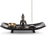 Zen Garden Set Buddha Statue W/tealight Candle Holder, Rocks & Incense Burner. Fixed Price $39.99.