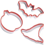 New - Cookieque 3 Pcs Halloween Cutters Pumpkin, Witch Hat And Bat. Fixed Price $11.99.