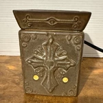 Scentsy Hope Wax Warmer Full Size Retired Ceramic Charity Celtic Cross Rustic. Fixed Price $24.00.