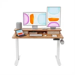Banti 48X24 Inch Electric Standing Desk Dual Drawers Height Adjustable Up. Fixed Price $231.71.