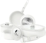Bazova Pots Pans Set Nonstick With Detachable Handles, 10 Pcs Ceramic. Fixed Price $87.95.