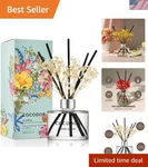 Cocodor Flower Reed Diffuser Set 6.7OZ White Jasmine/scent With .... Fixed Price $33.63.
