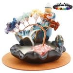 Dreamgirnh Chakras Backflow Incense Burner, Crystal Tree Waterfall Fo.... Fixed Price $27.69.