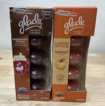 Glade Peppermint Mocha & Pumpkin Spice Scented Oil Candle Refills - Lot Of 2. Fixed Price $18.99.