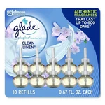 Glade Plugins Scented Oil Refill, Clean Linen, 0.67 Oz, 10/PACK. Fixed Price $42.93.