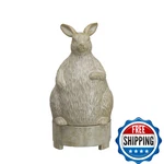 Creative Co-op Stoneware Rabbit Oil Diffuser With Timer, Cream. Fixed Price $44.93.