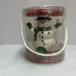 Yankee Snowman With 4 Sparkling Cinnamon Tea Light (new). Fixed Price $19.99.