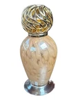 La-tee-da! Large Glass Footed Golden Lion Urn Fragrance Effusion Lamp With Crown. Fixed Price $37.99.