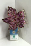 Bath & Body Works Purple Pink Fall Maple Leaf Wallflower Night Light Up Plug. Fixed Price $19.95.