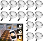 Sumaote Dimmable Led Deck Lights With App Control, 16 Pack, D45 Warm - White. Fixed Price $109.99.