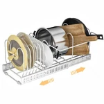 Rievem Pot And Pan Organizer For Cabinet & Drawer, 11.8-23 Inches, White. Fixed Price $24.06.