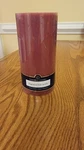 Colonial Candles Of Cape Cod 3"X6" Pillar, Unscented, Mulberry (deep Rose). Fixed Price $16.00.