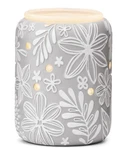 Scentsy Large Warmer Rooftop Garden Embossed Ceramic Floral New In Box Retired. Fixed Price $40.00.