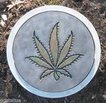 Marijuana Mold Weed Pot Hemp Leaf Stepping Stone Mould Concrete Plaster 12"X1.5". Fixed Price $46.95.