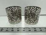Yankee Candle Set Of 2 7OZ Greek Isle Silver Jar Holder. Fixed Price $14.85.