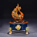 24CM Old Chinese Tang Tricolor Incense Burner W/peacock U2112. Fixed Price $499.99.