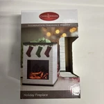 Holiday Fireplace Wax Candle Warmers Illuminated Fragrance Decor. Fixed Price $15.99.