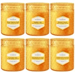 6 Pack Amber Glass Candles For Home Scented, 5.5 Oz Each Soy Wax Cand.... Fixed Price $49.37.