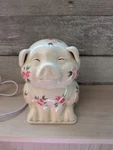 Flying Pig Night Light Fragrance Wax Warmer Floral Ceramic - Intertek. Fixed Price $26.99.
