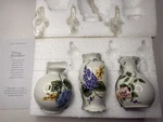 Princess House Vintage Garden 1474 Ceramic Floral Oil Lamp Bud Vase Set Of 3. Fixed Price $34.99.