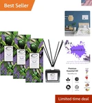 Lavender Reed Diffuser Set Long-lasting Essential Oil Air Freshener, Pack Of 3. Fixed Price $53.99.