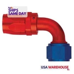 Aeroquip FCM4032, One #6 90 Degree Hose End Swivel Aluminum Blue Red Performance. Fixed Price $48.23.