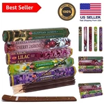 Luxury Incense Sticks Variety Pack: 5 Floral Scents With Holder For Serenity. Fixed Price $23.16.