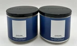 New Bath & Body Works 3 Wick Men's Ocean 14.5OZ Each **set Of 2 Candles** Bbw. Fixed Price $34.80.
