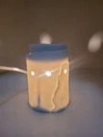 Deluxe Scentsy Edge Retired Wax Warmer Burlap "look" 29131. Fixed Price $17.22.