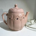 Retired 2014 Scentsy Vintage Teapot Nightlight Wax Warmer Dusty Pink Complete. Fixed Price $27.97.