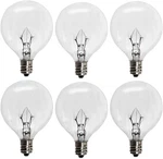Haraqi 6 Pack Wax BULBS,G50 25 Watt For Full Size Scentsy Warmers,g. Fixed Price $14.13.