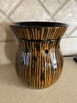 Premium Scentsy Warmer Zingana Retired Brown Black Stripes Tribal Rustic. Fixed Price $21.99.