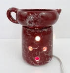 Mia Bella's Scent-simmer Fragrance Wax Warmer Burgundy Marble Light. Fixed Price $7.99.