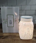 Scentsy Let It Mason Jar Wax Warmer, Winter Snow, Retired, New Box. Fixed Price $32.50.