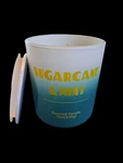 Room Essentials Sugarcane & Mint Frosted Ombre Jar Scented Candle 12 Oz. Fixed Price $9.95.