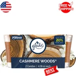 Glade 1-WICK Scented Candle Jar, Cashmere Woods, Air Freshener Infused With Esse. Fixed Price $10.50.
